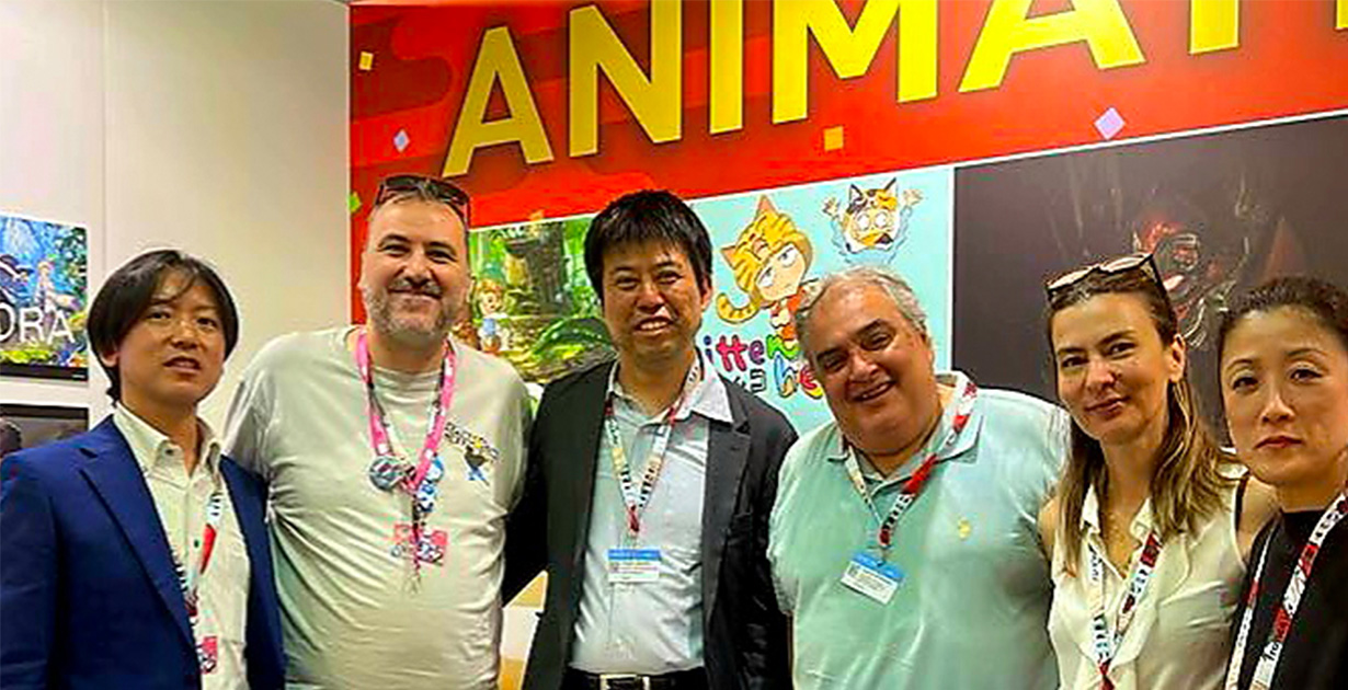 Giannis Pitsioras, EKKOMED and Konstantinos P. Kakarountas, ASIFA HELLAS and Fotini Nakou, ENTERPRISE GREECE with Tokyo Metropolitan Animation partisipants.
